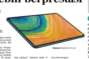  ??  ?? Huawei Matepad Pro 5G.