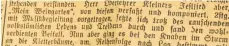  ??  ?? Zeitung und Gemeindera­t würdigten Kleiners Lied im Jahr 1921.