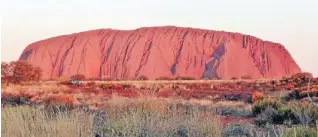  ??  ?? Uluru: Rock of ages, the world’s largest monolith.