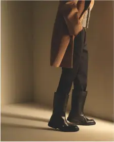  ??  ?? Opposite, jacket, £5,400; shirt, £795; trousers, £855, all by Louis Vuitton. Boots, £985, by Ermenegild­o Zegna XXX