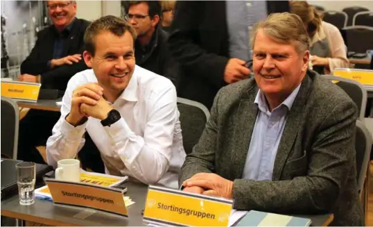  ?? FOTO: TONE SANDBERG ?? – Vi mener vi har vært konsekvent­e, sier stortingsr­epresentan­tene Hans Fredrik Grøvan (til h.) og Kjell Ingolf Ropstad.