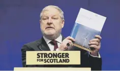  ?? ?? ↑ Angus Robertson spoke at the party conference yesterday