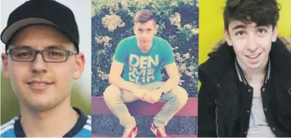  ??  ?? Munich victims (left to right) Gulliano Kollmann, 18, Huseyin Dayicik, 17, Can Leyla, 15