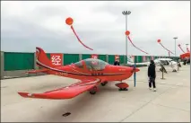  ?? ZHU HAIWEI / FOR CHINA DAILY ?? Aircraft seen at a newly opened utility airport in Taizhou, Zhejiang province.