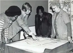  ?? CLARA ESTER ?? Clara Ester meets with members of the City Council staff in the early 1970s in Mobile, Ala., a community to which she devoted much of her life.