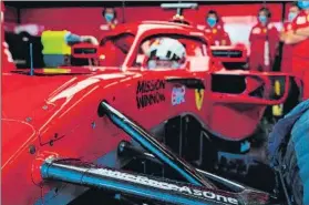  ?? FOTO: FERRARI ?? Vettel, en Mugello en el test que realizó ayer el cuadro de Maranello