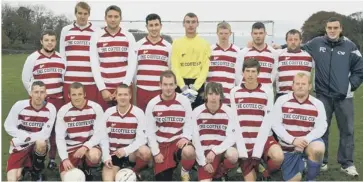  ??  ?? HIGH HOPES ... Falsgrave, who are eyeing a win in the Frank White Trophy final are, back, from left, Gavin Mcgough, Dave Pearson, Nick Ellis, Alan Mccarten, Richard Curtis, Richard Tolliday, Ronnie Cook, Billy Johnson (manager), and Clayton Walker,...