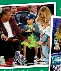  ??  ?? Courtside with withBlue Blue Ivy: Jay and Bey (at a New Orleans basketball game in February) love being “normal” parents.