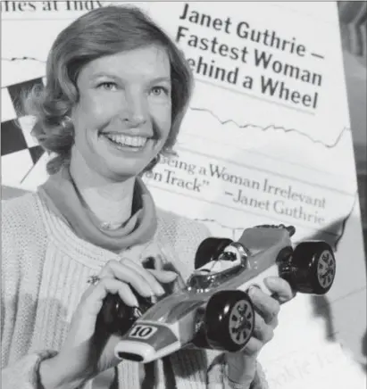  ?? MARTY LEDERHANDL­ER — THE ASSOCIATED PRESS ?? Janet Guthrie, the first woman to qualify and compete in both the Daytona 500 and the Indianapol­is 500, was dropped from the list of nominees for NASCAR’s Landmark Award that honors contributi­on to the sport.