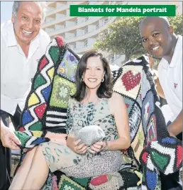  ?? PICTURE: LEON LESTRADE/ANA. ?? It was a ‘greyt’ Saturday afternoon for Durban knitwits who gathered at the Beverly Hills Hotel in umhlanga for a knitathon to contribute hundreds of grey blankets to be added to a portrait blanket of former president Nelson Mandela to celebrate his...