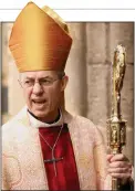  ??  ?? EMBARRASSE­D: Justin Welby