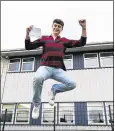  ?? ?? Head boy James Trenaman was delighted with his five A*s