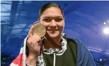  ?? PHOTO: GETTY IMAGES ?? Valerie Adams with another gold medal, this one from the London Olympics in 2012.