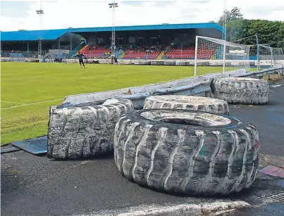  ?? Picture: SNS Group. ?? Central Park, home to Cowdenbeat­h FC, also plays host to stock car racing.