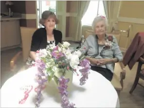  ??  ?? Eleanor Haynes (right) recently celebrated her 103rd birthday at Foxbridge Assisted Living. Among those joining her to mark the occasion were Mary McCormick (left), who met Eleanor when Mary was a child and her family lived next door to Eleanor.