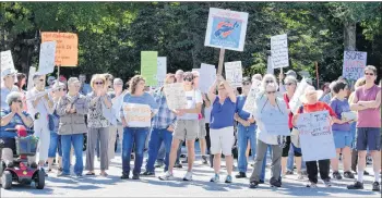  ?? KATHY JOHNSON ?? Health care in rural Nova Scotia matters was a message sent as part of the rally.