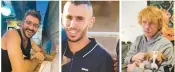  ?? FAMILY PHOTOS ?? Hostages Alon Shamriz, from left, Samer Al-Talalka and Yotam Haim were mistakenly killed by Israeli troops.