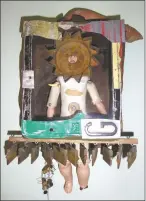 ?? COURTESY PHOTO ?? ‘Cuckoo Clock’ by Laure Heinz, made from found objects and mixed media – on view at Arte de Descartes XX at the Stables Gallery, at 133 Paseo del Pueblo Norte.