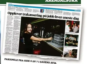  ??  ?? FAKSIMILE FRASIDE 6 OG 7 I DAGENS AVIS.