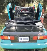  ??  ?? This 1994 Nissan Sentra B13 received butterfly doors.