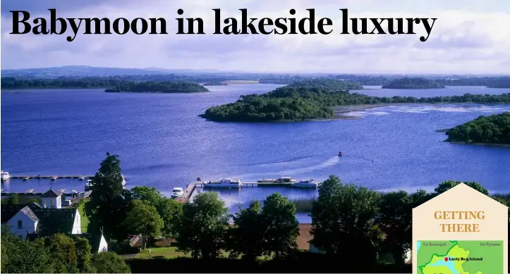  ??  ?? SCENIC: The Lower Lough Erne area has some stunning scenery. Sophie enjoys views of the lake (below)