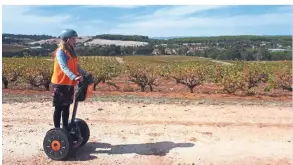  ??  ?? Too tired to walk? You can always ride a Segway at Seppeltsfi­eld Winery.