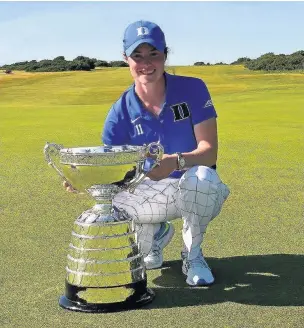  ??  ?? Irish golfer Leona Maguire who last week won the Ladies British Open Amateur Championsh­ip at Pyle & Kenfig