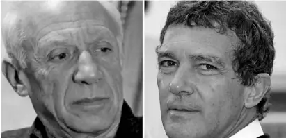  ?? Foto: dpa ?? Pablo Picasso in einer undatierte­n Aufnahme und Antonio Banderas im Mai 2015.