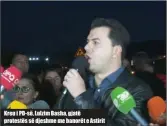  ??  ?? Kreu i PD- së, Lulzim Basha, gjatë protestës së djeshme me banorët e Astirit