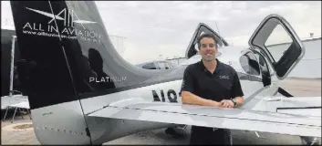  ?? Madelyn Reese Las Vegas Review-Journal @MadelynGRe­ese ?? Paul Sallach, president of All in Aviation. His company and Lone Mountain Aviation Inc. are planning a new hangar facility at Henderson Executive Airport.