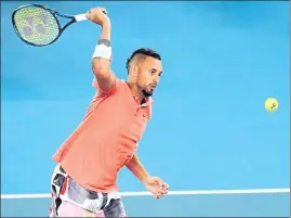  ?? REUTERS ?? Australia's Nick Kyrgios last played a competitiv­e match at Acapulco in February 2020.