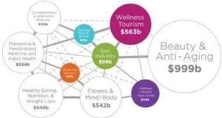  ??  ?? Global Wellness Economy: $3.7 trillion in 2015