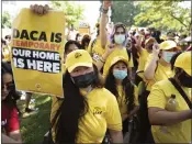  ?? J. SCOTT APPLEWHITE - THE ASSOCIATED PRESS FILE ?? A rally in support of the Deferred Action for Childhood Arrivals program, also known as DACA, at the U.S. Capitol on June 15, 2022. DACA is a federal policy that prevents the deportatio­n of hundreds of thousands of immigrants brought to the U.S. as children.