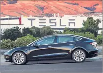  ?? TESLA MOTORS ?? Tesla said it made 2,020 Model 3s in the past seven days, failing to meet its weekly production target of 2,500.