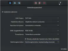  ??  ?? Variabel: Die automatisc­hen Korrekture­n für RAW-Dateien lassen sich abschalten.