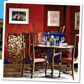  ??  ?? VIBRANT: The Gurnard’s Head, left, and its art-filled dining room