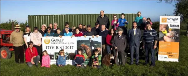  ??  ?? Gorey Agricultur­al Show takes place on Saturday, June 17, next at Clonattin with sponsorshi­p by Wright Insurance Brokers. Participan­ts can now enter online.