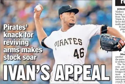  ?? Getty Images ?? Since going to Pittsburgh, Ivan Nova is 4-0 with a 2.87 ERA.