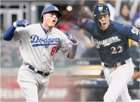  ?? FOTOS: GETTY IMAGES ?? Manny Machado y Christian Yelich, estrellas a seguir en la Serie de Campeonato de la Liga Nacional.