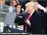  ??  ?? Donald Trump, Presidenti­t i ri i SHBA- ve