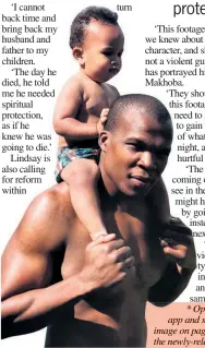  ??  ?? Lindani Myeni with his son Nsizwa