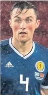  ??  ?? John Souttar in action during Scotland’s win over Albania at Hampden.