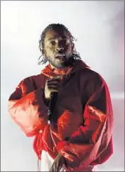  ?? Patrick T. Fallon For The Times ?? COMPTON’S KENDRICK LAMAR won the Pulitzer Prize for music this year for his album “Damn.”