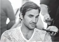  ??  ?? Roger Federer, en conferenci­a de prensa en Miami.