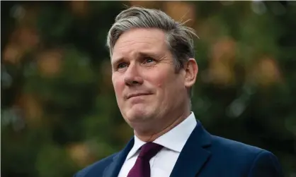  ?? Photograph: Dan Kitwood/Getty Images ?? In a press conference on Tuesday, Keir Starmer urged the government to change course and follow Sage’s advice.
