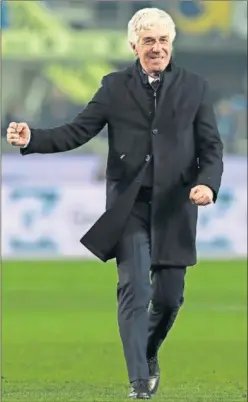  ??  ?? Gian Piero Gasperini, entrenador del Atalanta.
