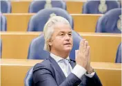  ?? AFP ?? Lo xenofobo. Geert Wilders, leader del Pvv, partito di destra olandese