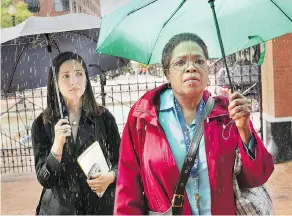  ?? QUANTRELL COLBERT / HBO VIA AP ?? Rose Byrne, left, and Oprah Winfrey in The Immortal Life of Henrietta Lacks, another one of those heroic journalism movies where sticking with the story overrides all else.