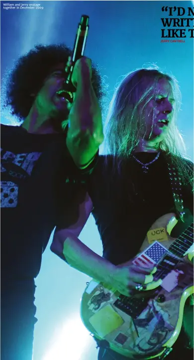  ??  ?? William and Jerry onstage together in December 2009