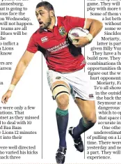  ??  ?? Positive force: Taulupe Faletau made his case to be Billy Vunipola’s replacemen­t in the outside channels